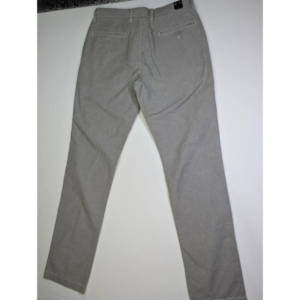 NWT J.Crew 770 Straight Fit Pants Men 30x34 Gray Stretch Chambray Chino G8132